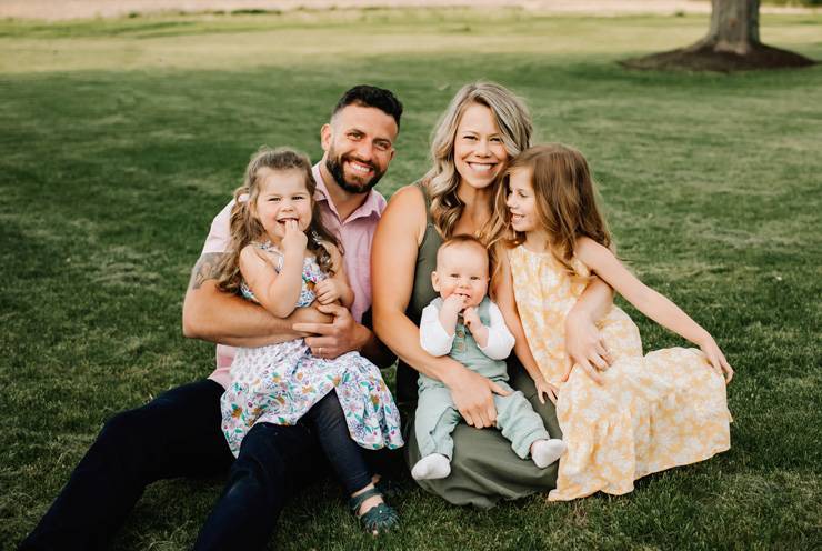 Chiropractor Crystal Lake IL Josh And Emily Young With Family